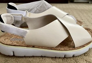 Womens Camper Oruga Cream Cross Sandals NIB 41 US 11 - Picture 1 of 8