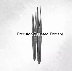 2 ASTILLAS MICRO FÓRCEPS 4,5""+ 3,5"" INSTRUMENTOS QUIRÚRGICOS DE PUNTO FINO ACERO INOXIDABLE CE - Imagen 1 de 3