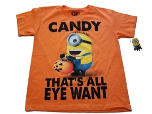 Despicable Me Minions XS Youth Child Kids Candy Orange Halloween T Shirt Tee NWT - Picture 1 of 5