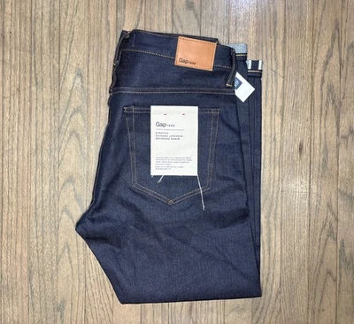 Pantalones de mezclilla Gap Kaihara con ribete japonés talla 32 elásticos al tobillo NUEVO Foto 1 de 4