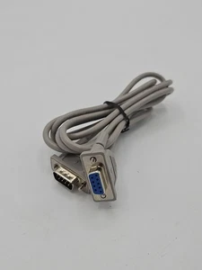 Cavo Seriale Null Modem DB9M - DB9F RS232C Nero 1.5 m Grigio - Afbeelding 1 van 2