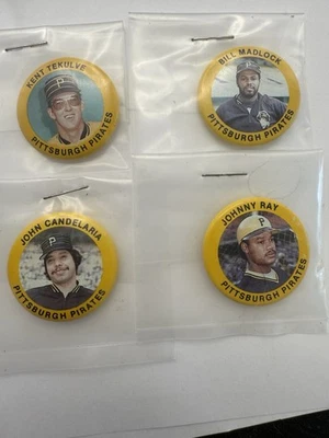 Pittsburgh Pirates Baseball 1984 Fun Foods Pins Lot Of 4 - Image 1 of 4