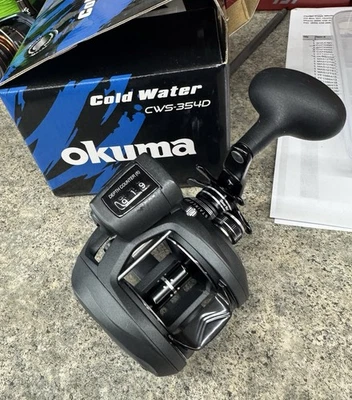 Okuma CWS-354D Cold Water SS Low Profile Line Counter Baitcast Reel - Black - Image 1 of 2