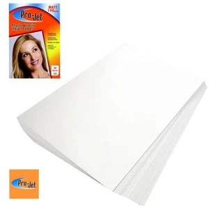 Pro-Jet Matte A4 Inkjet Photo Paper 190gsm - 50 Sheets - Afbeelding 1 van 4