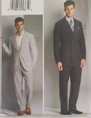 Traje chaqueta pantalones Vogue patrón de costura 8988 para hombre talla 34-40 sin cortar Foto 1 de 3