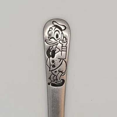 Cuchillo de mantequilla infantil Pato Donald de colección plateado cubiertos Disney Foto 1 de 4