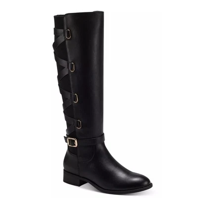 Thalia Sodi Womens 9 M Black Veronika Zip Up Knee High Riding Boots DISPLAY JZ6 - Image 1 of 4