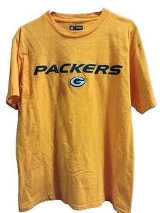 NFL Team Apparel Green Bay Packers T Shirt Mens Medium  Yellow Team Wear - Picture 1 of 3