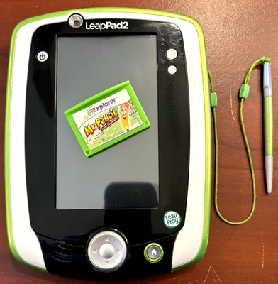 LeapFrog LeapPad 2 Explorer Learning System: Green and White, Excellent, Tested - Image 1 of 4