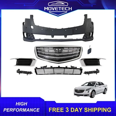 前保险杠盖格栅组件适用于 2018 - 2019 凯迪拉克 XTS 带传感器孔 — 第 1/4 张图片