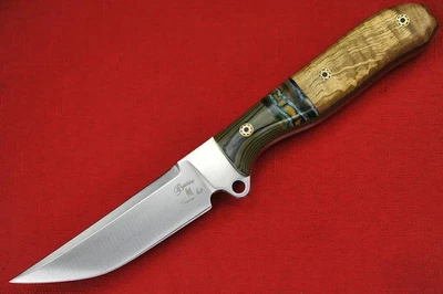 Busse Nuclear Public Defender .18" satinado INFI, G10 G-rexed mango de madera de roble rizado Foto 1 de 4