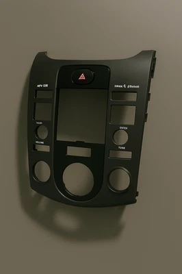 Cubierta de embellecedor de bisel de tablero estéreo radio Kia Forte 2010-2013 con peligro Foto 1 de 4