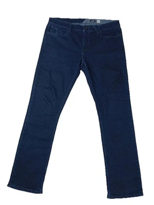 Volcom Vorta Jeans Mens 36x32 Dark Wash Slim Straight Stretch 5-Pocket Zip Fly - Image 1 of 4