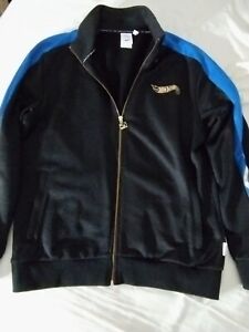 Puma Jacket Large Black And Blue With Silver Hot Wheels