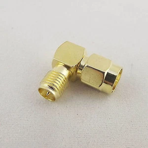 1pcs SMA Male Plug To RP-SMA Female Male Pin Right Angle RF Connector Adapter - Picture 1 of 9