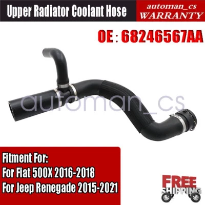 Fits For Fiat 500X Jeep Renegade 2016 2017 2018 Upper Radiator Coolant Hose - Image 1 of 4