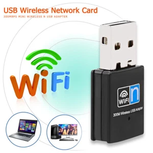 Adaptador Wifi Lan Internet para Computadora Portátil Inalambrico 300 mbps USB - Imagen 1 de 10
