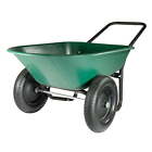 Garden Yard Dump Wagon Cart Lawn Utility Cart Outdoor Heavy Duty Wheelbarrow
