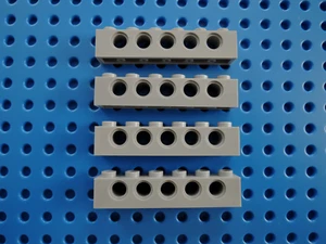 LEGO 4 x Technic Stein 3894 Lochbalken alt hellgrau 1x6 5 Löcher - Bild 1 von 1