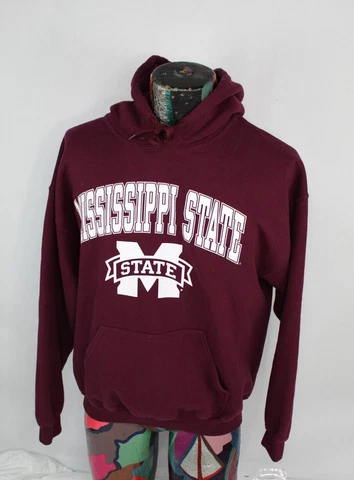 Mississippi State Sweatshirt Hoodie Burgundy Mens Size Large Cover