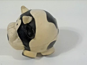 Soft Round Holstein Cow Bull Stress Reliever Ball Black & White Cute!! Adorable! - Picture 1 of 6
