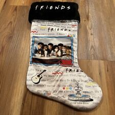 Friends TV Show White/Teal Christmas Holiday Stocking Chandler Monica Joey Ross