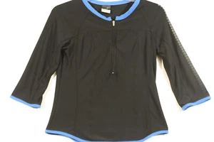 Nike Jacket Dri Fit 1/2 Zip Black Blue for Kids Size S 4-6 - Picture 1 of 7