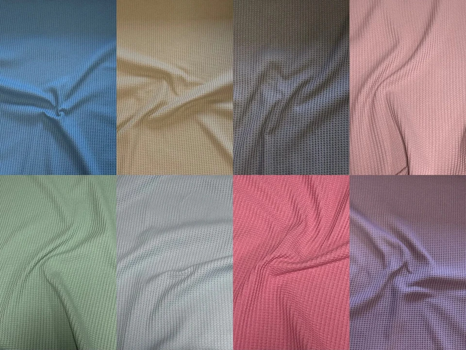 Baumwollstoff Waffeljersey Waffelstrick uni - Bild 1 von 1