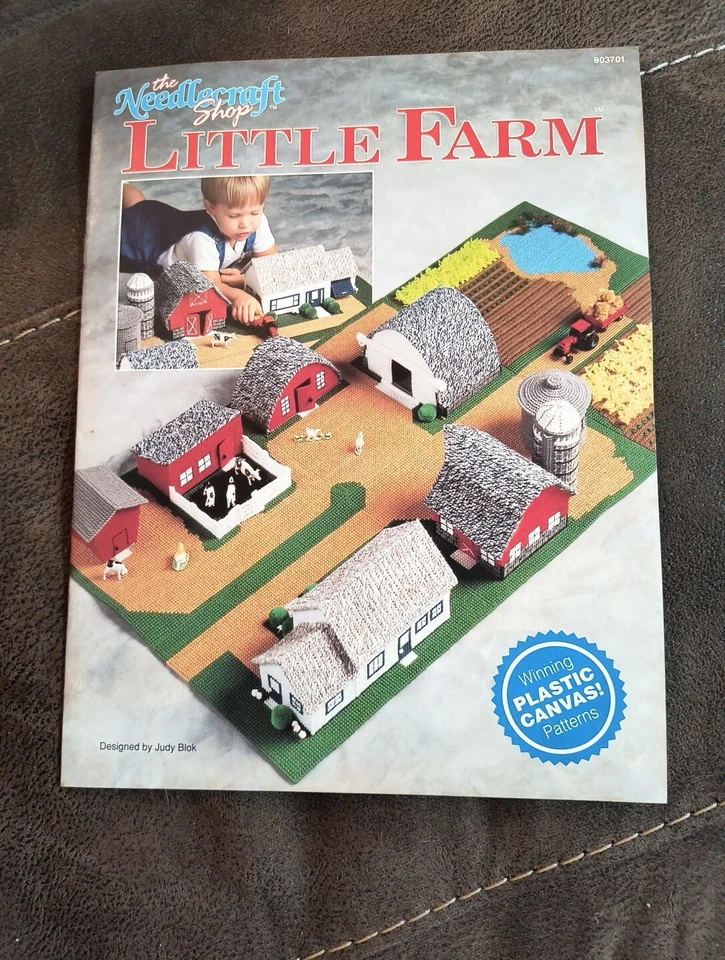 Vintage The Needlecraft Shop "Little Farm" Plastic Canvas Patterns Leaflet 1990 - Image 1 of 4