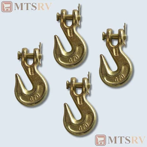 BROPHY GH03 1/4" Clevis Grab Hook Grade 70 - 4-PACK - 12,600 MBS /3,600 WLL NEW - Picture 1 of 2