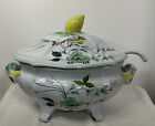 Cantagalli Firenze Large Soup Tureen with Ladle ~ Hand Painted ~  Made in Italy