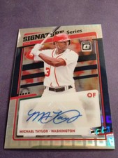 2020 Optic Signature Series Pandora Silver Michael Taylor Auto /25 Nationals 
