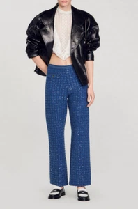 Sandro Paris Women's Trousers Size 36 FR / S Flare Pants SFPPA01366 RRP: 225Eur - Picture 1 of 10