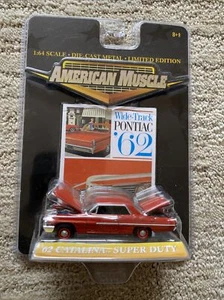 Pontiac Catalina Superduty 1:64 capucha y maletero abiertos Ertl American Muscle RED 1962 - Imagen 1 de 10