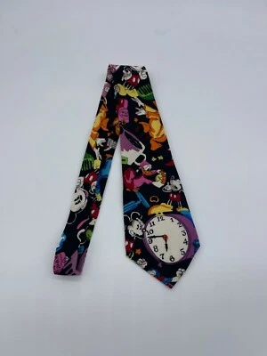 Disney's Silk Tie Classic Tie "The Tie Works" 100% Silk Made in Korea Vintage - Imagem 1 de 4