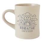 Life Is Good 108683 - Breathe Sunflower Sunrise Diner Mug - Bone