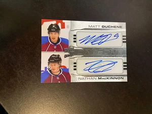 2014-15 UD MVP ONE ON ONE Nathan MacKinnon Matt Duchene Dual Auto RARE - Picture 1 of 2