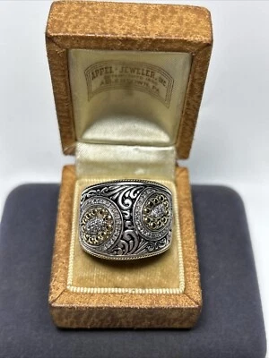 Anillo llamativo pavé de diamantes Balissima de plata esterlina y oro de 18 quilates Effy de diseñador Foto 1 de 4