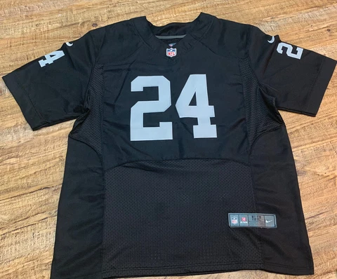 Marshawn Lynch #24 Oakland Las Vegas Raiders NFL On Field Nike Jersey Size 52 Cover