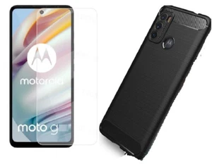 Per MOTOROLA MOTO G60S COVER SLIM CARBON ANTIURTO + PELLICOLA VETRO TEMPERATO - Zdjęcie 1 z 12