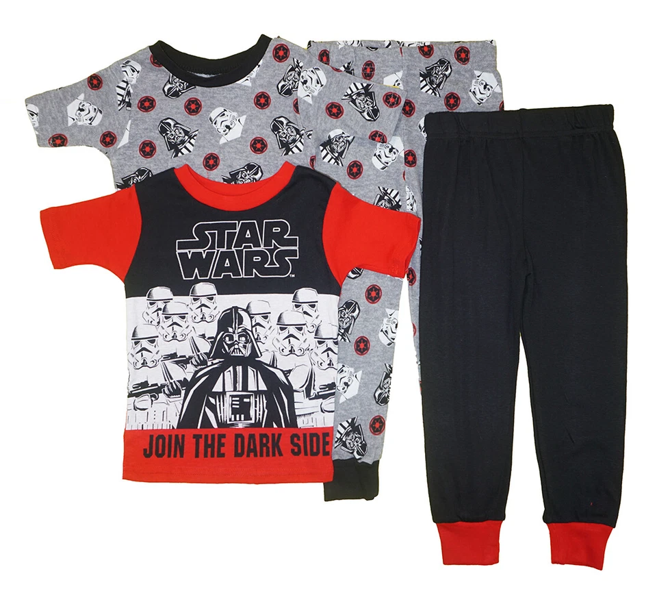 Conjunto de calça pijama Star Wars meninos pequenos/grandes 4 peças ajuste confortável tamanho 4 6 8 10 $48 - Imagem 1 de 4