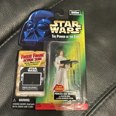 Star Wars Princesa Leia Organa con Rifle Bláster Power Of The Force Freeze Frame Foto 1 de 2