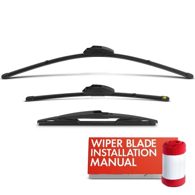 3件装24英寸和16英寸和12英寸挡风玻璃刮板适用于三菱Mirage Scion xA — 第 1/4 张图片