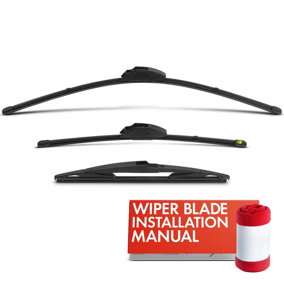 3Pcs 24'' & 16'' & 12''Windshield Wiper Blades for Mitsubishi Mirage Scion xA - Image 1 of 4
