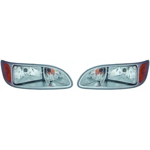 For Peterbilt 387 Headlight Assembly 2000-2011 Pair Passenger and Driver Side - Picture 1 of 6