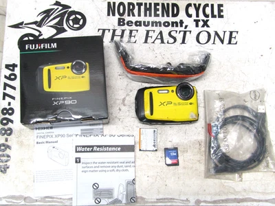 Cámara digital WiFi FUJIFILM FinePix XP90 impermeable amarilla a prueba de golpes Foto 1 de 4