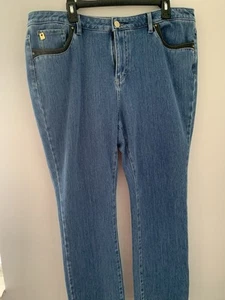 Belle Kim Gravel Western Cowgirl Stiefel Straight Jeans 18w Blau Denim - Bild 1 von 24