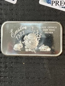 Easter Beautiful Hi-Relief Details 1 Troy Oz. .999 Fine Silver Bar Madison Mint - Picture 1 of 3
