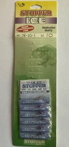 ice fishing jigs 6 ‘Team Ice Stopper’ Sz 10 Green Dot On Purple - Picture 1 of 2