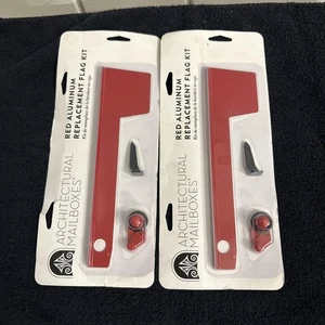 2 Pack - Architectural Mailboxes Replacement Mailbox Flag Kit Red New - Picture 1 of 6